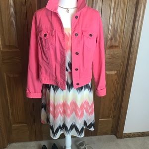 Faded Glory Coral Denim Jacket